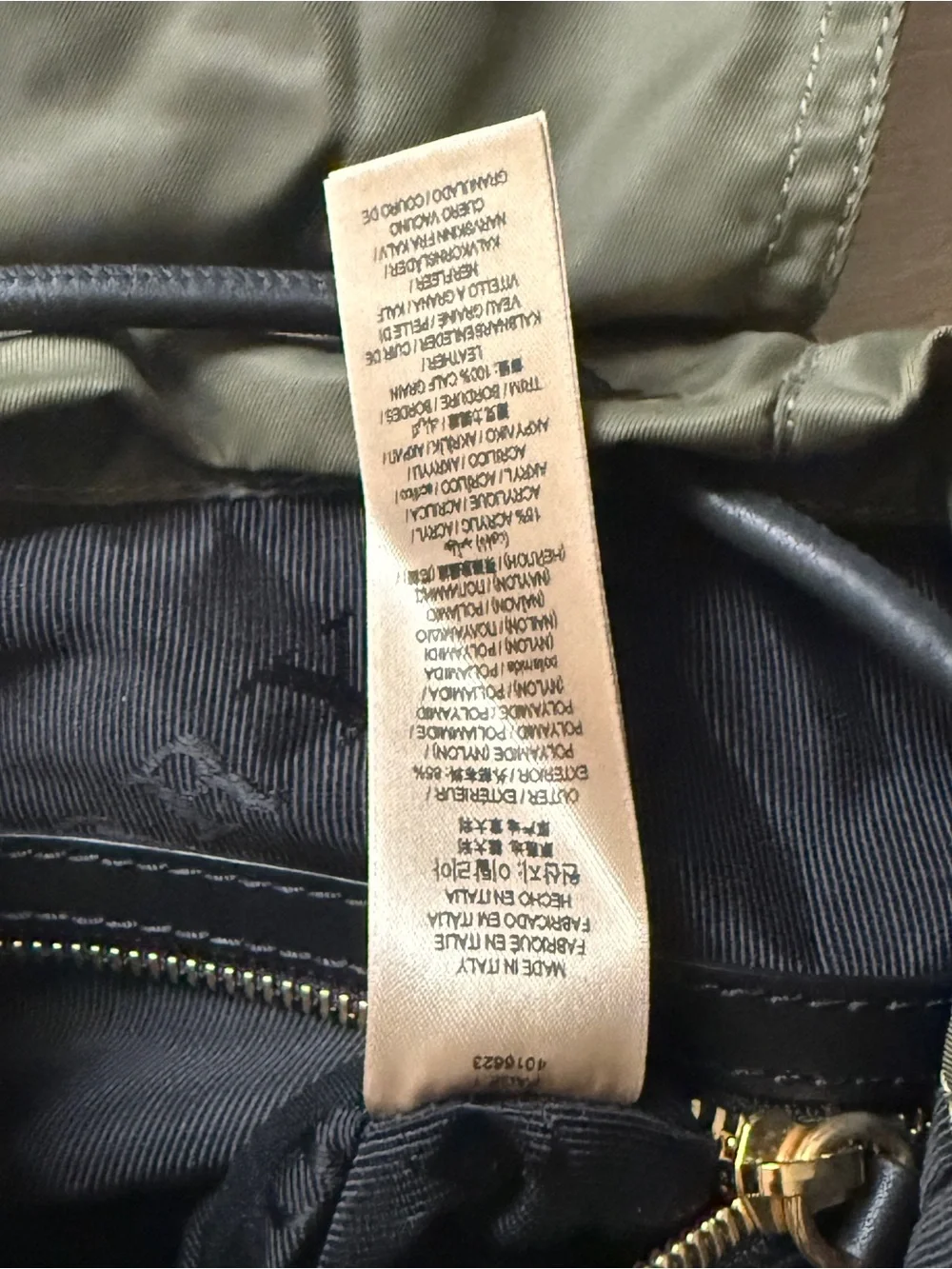 Burberry Technical Nylon and Leather Rucksack Green